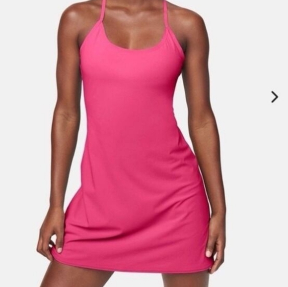 Outdoor Voices Pants - Outdoor Voices Vibrant Pink Mini Dress With Built In Shorts
